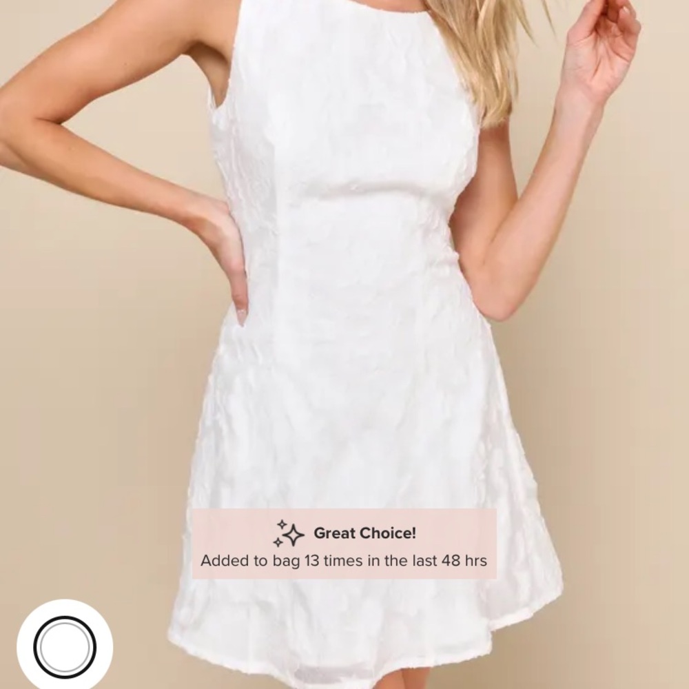 Lulu's White A-Line Mini Dress